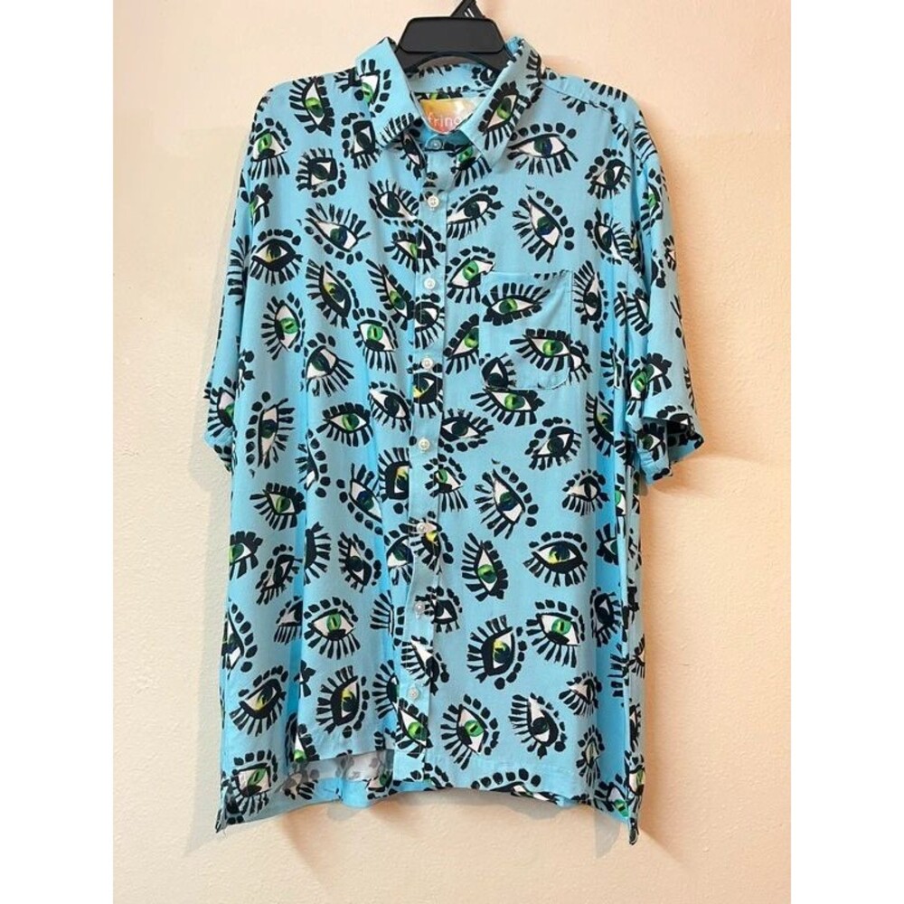 Fringe + Co Eye Button-Up Shirt X-Large